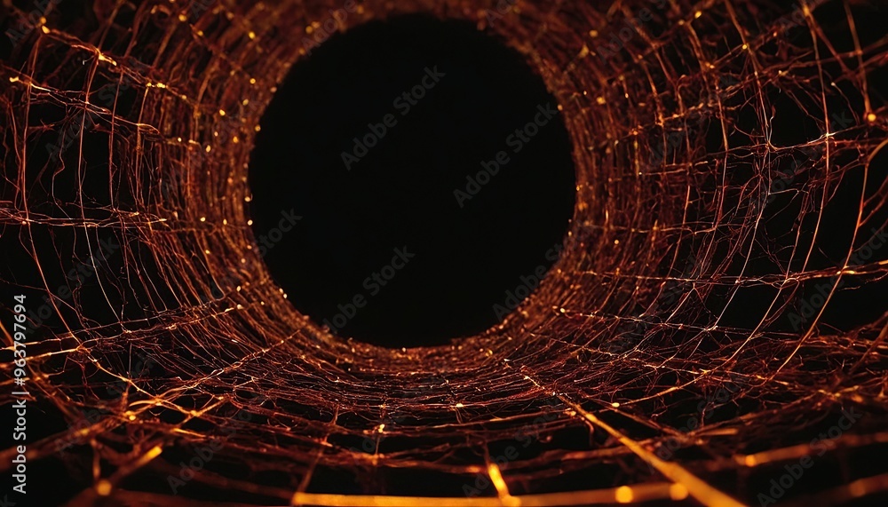 Poster digital technology and particles mesh background design 17