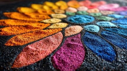 Fototapeta premium Colorful powder art.