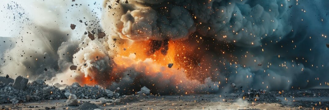 Explosion at an industrial mining facility