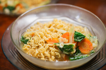 Delicious Ramen Noodles with Vegetables