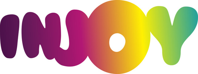 injoy text, gradient color injoy text, injoy vector