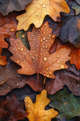 autumn leaves on the ground