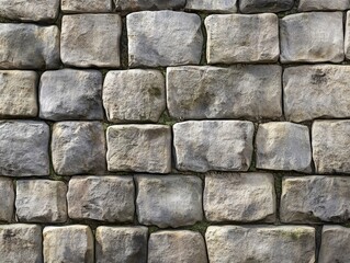 Fototapeta premium 2D Illustration of Stone Wall Texture with Molds