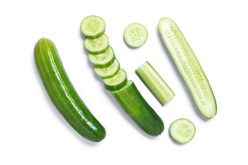 cucumber on white background