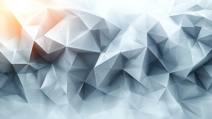 Obraz premium Innovative Abstract Background with Grey and White Polygonal Geometry: Ideal for Professional and Technology Themes, Generative AI