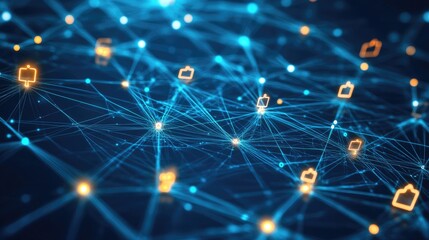 Communication technology , smart connection and network technology concept, using connective device to connect to the secured internet network 