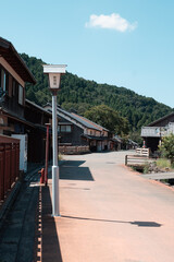 日本の伝統的な街の風景。宿場町。熊川宿。福井県