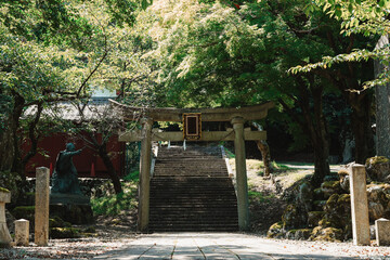 日本の伝統的な建物、神社、鳥居