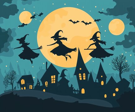 Uma ilustra&ccedil;&atilde;o g&oacute;tica e misteriosa que captura a ess&ecirc;ncia do Halloween, com um castelo imponente, morcegos esvoa&ccedil;ando e &aacute;rvores secas sob um c&eacute;u noturno