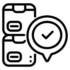 Location outline style icon