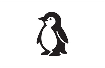 Fototapeta premium a penguin icon of silhouette vector illustration