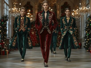 Christmas and New Year fashion exhibition for men