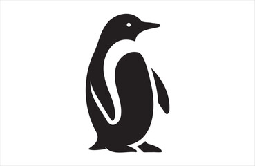Obraz premium a penguin icon of silhouette vector illustration