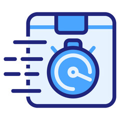 Express delivery blue style icon