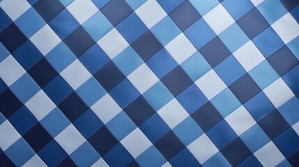 A modern background featuring a stylish blue checkered pattern. The blue color is vibrant and gives a contemporary feel. The checkered design is neatly arranged, creating a visually appealing and tren