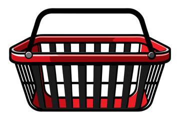 empty shopping  basket vector illustration