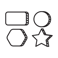 Abstract geometric shapes and icons. Aesthetic modern design.