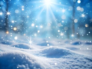 Naklejka premium Abstract Blue Snowy Scene with Soft Frosty Texture smooth background