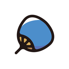 Japanese rigid fan outline icon for graphic design, apps and websites