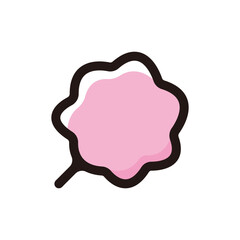 Cotton candy outline icon for graphic design, apps and websites
