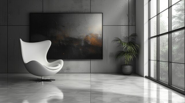 Modern black and white background capturing contemporary simplicity with clean lines and elegant contrast. Minimalist design concept