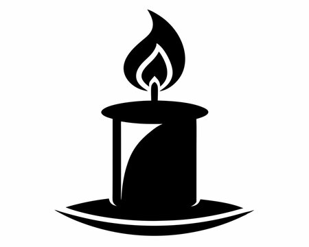 recommend clip art: candle black silhouette icon