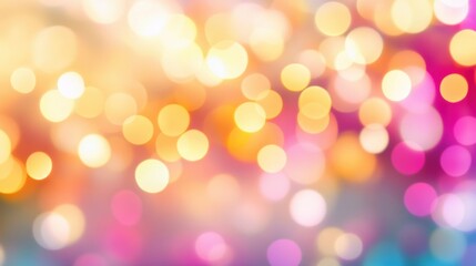 Fototapeta premium Soft focus bokeh lights illuminate the surroundings, enhancing the joyful atmosphere of a festive gathering at night
