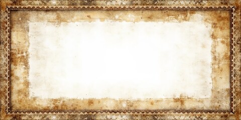 Fototapeta premium Vintage Grunge Frame with Brown Edging, Grunge Texture, Antique Frame, Vintage, Texture, Frame