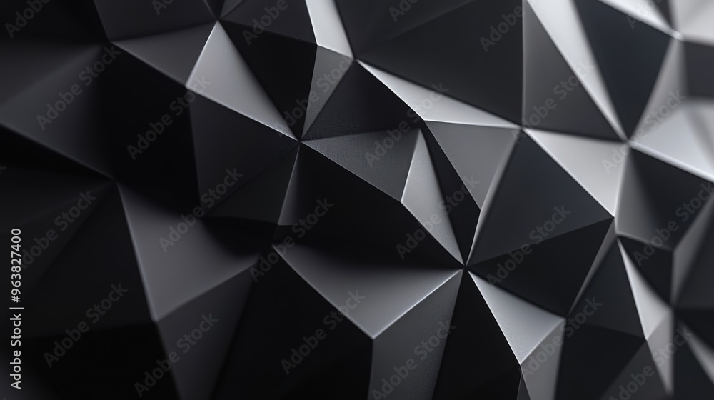 Poster this dark abstract geometric texture reveals a captivating arrangement of multifaceted shapes and sh