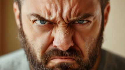 Obraz premium 14. A person frowning, angry expression