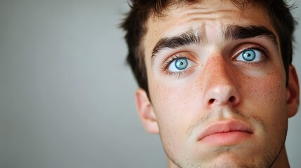 Naklejka premium 17. A person looking bored, disinterested expression