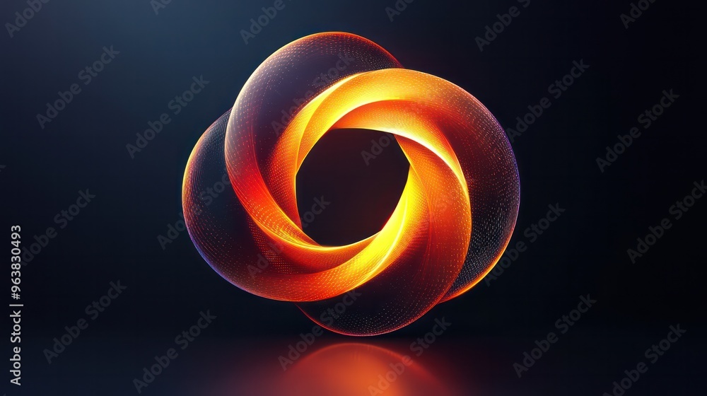 Poster a glowing orange circle with a black background. the circle is the main focus of the image