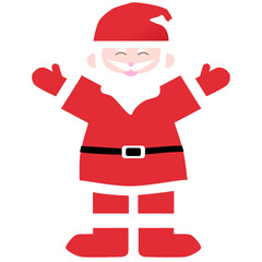 Santa is smiling, standing pose