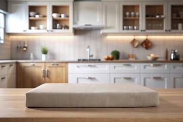 Cooking product podium display background