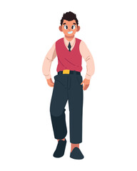 entrepreneur man character cartoon