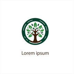 Natural tree logo design