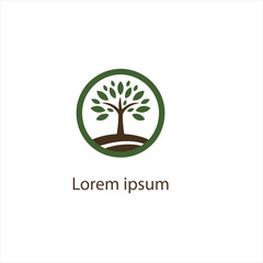 Natural tree logo design