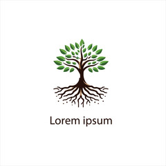 Natural tree logo design