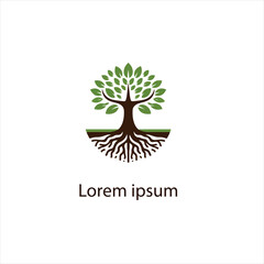 Natural tree logo design