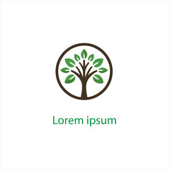 Natural tree logo design