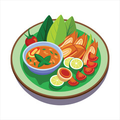 Thai Foods vector illustration  