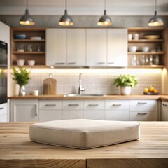 Cooking product podium display background