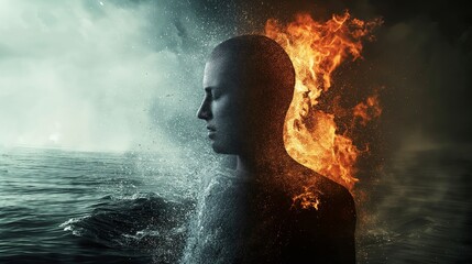 Obraz premium concept art of hot and cold