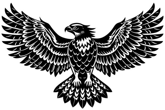 osprey bird vector silhouette, hawk osprey bird vector, osprey silhouette
