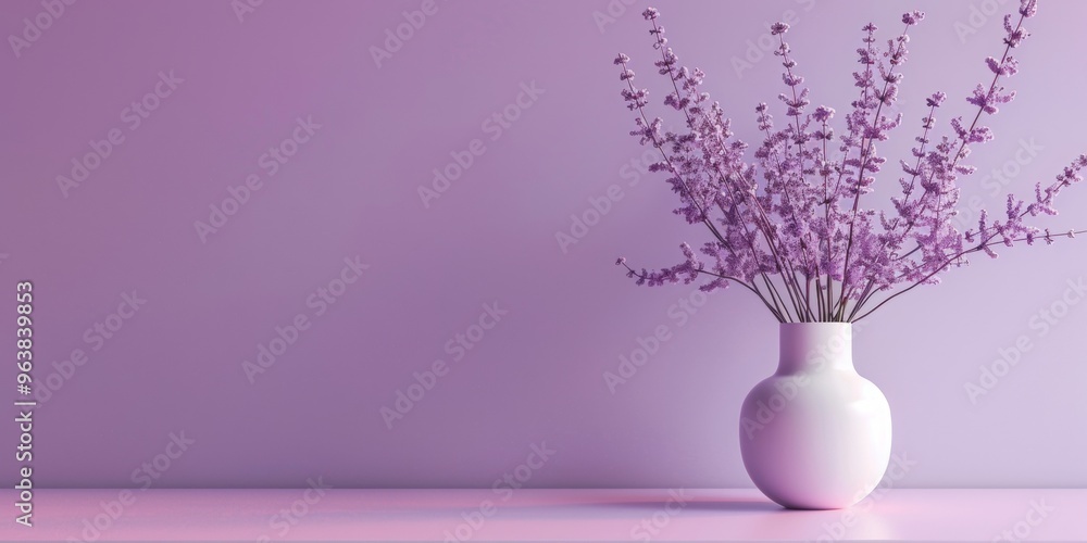 Poster design a plain background with a solid light lavender color. the overall look should be minimalist a