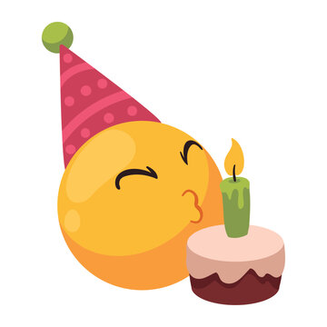 birthday emoji blowing candles
