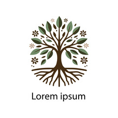 Obraz premium Natural tree logo design