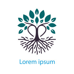 Natural tree logo design