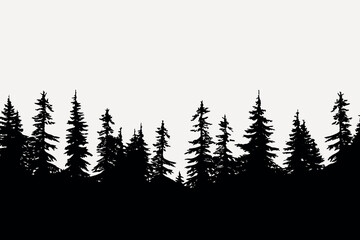 Fototapeta premium rawpixel_office_36_high_pines_in_fir_trees_forest_silhouette_il_ab72ea04-5065-4b05-8c7e-0366d7f88525