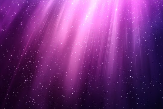 Optical coherence tomography Fabry Perot interferometer and light polarization soft glowing pink rays of light creating a serene cosmic landscape against a dark night sky